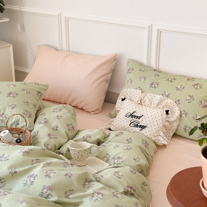 91家纺网 家纺一手货源 找家纺 昔可家纺 2024韩式碎花四件套 英格丽午后