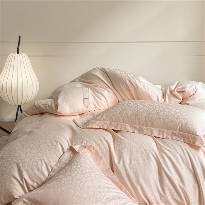 91家纺网 家纺一手货源 找家纺 涵宸 2024新款全棉大提花系列四件套 繁花之城-杏