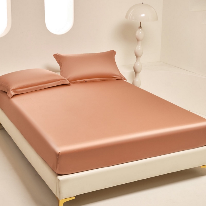 91家纺网 家纺一手货源 找家纺 涵宸 2024新款兰精天丝棉纯色单品-床笠 床笠-焦糖