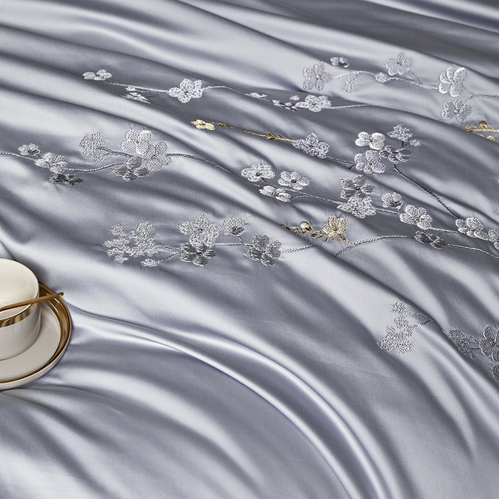 91家纺网 家纺一手货源 找家纺 爱情故事 100支春夏新品四件套 春色-灰