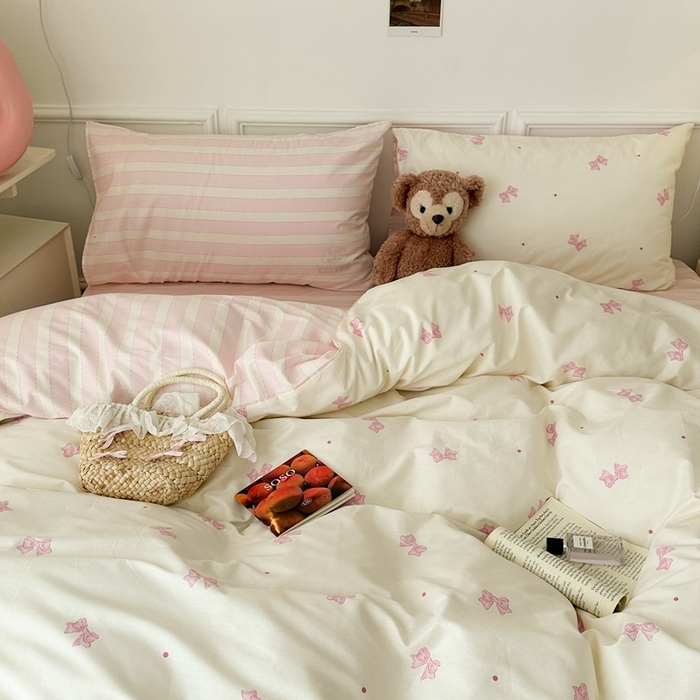 91家纺网 家纺一手货源 找家纺 （总）昔可家纺 2024心动蝴蝶结系列四件套