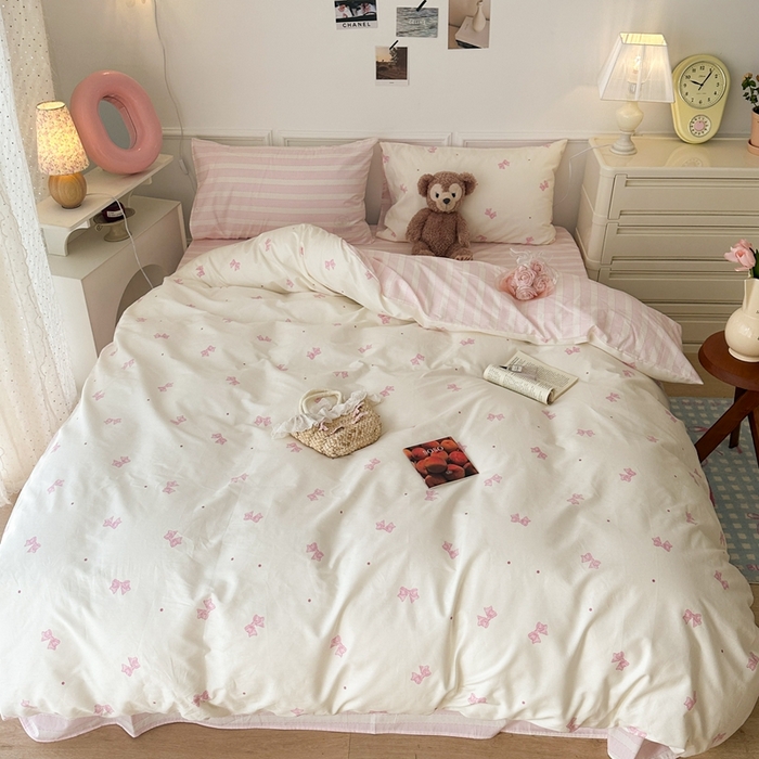 91家纺网 家纺一手货源 找家纺 （总）昔可家纺 2024心动蝴蝶结系列四件套