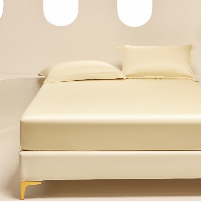 91家纺网 家纺一手货源 找家纺 涵宸 2024新款兰精天丝棉纯色单品-床笠 床笠-雪梨