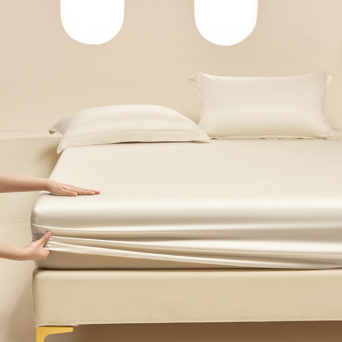 91家纺网 家纺一手货源 找家纺 涵宸 2024新款兰精天丝棉纯色单品-床笠 床笠-象牙白