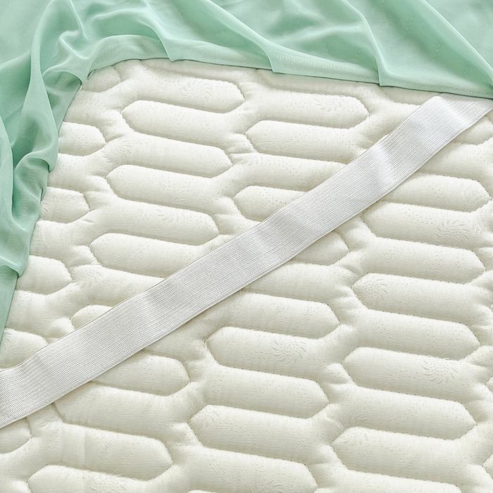 91家纺网 家纺一手货源 找家纺 （总）爱洛 2024新款纯色床裙款乳胶凉席三件套凉感丝乳胶席