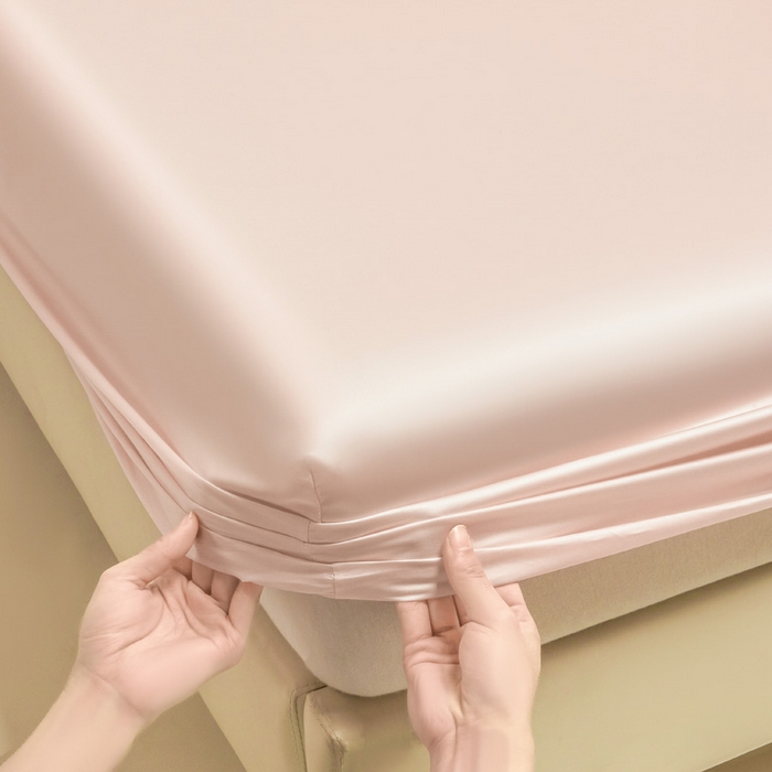 91家纺网 家纺一手货源 找家纺 涵宸 2024新款兰精天丝棉纯色单品-床笠 床笠-肉桂粉