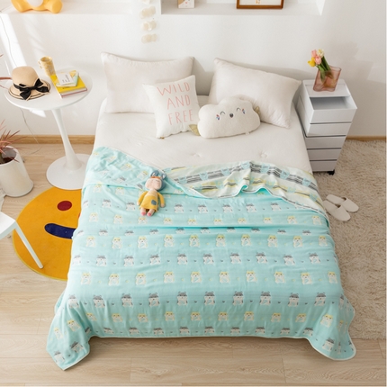 91家纺网 家纺一手货源 找家纺 （总）朴尔家纺-毛巾被 2024年新款卡通系全棉六层纱毛巾被-朴尔经典款常年备货