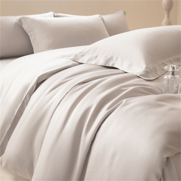 91家纺网 家纺一手货源 找家纺 涵宸 2024新款兰精天丝棉纯色四件套 四件套-太空灰