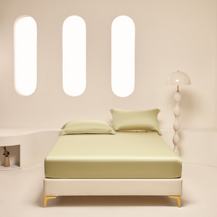 91家纺网 家纺一手货源 找家纺 涵宸 2024新款兰精天丝棉纯色单品-床笠 床笠-芥末绿