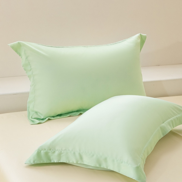 91家纺网 家纺一手货源 找家纺 涵宸 2024新款兰精天丝棉纯色单品-枕套 枕套-柠檬绿