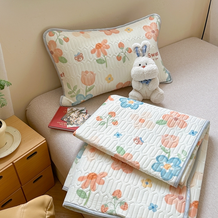 91家纺网 家纺一手货源 找家纺 慕尚家纺 2025新款ms乳胶圆网花色乳胶凉席 秘境