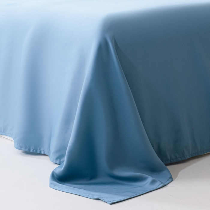 91家纺网 家纺一手货源 找家纺 涵宸 2024新款兰精天丝棉纯色单品-床单 床单-星耀兰