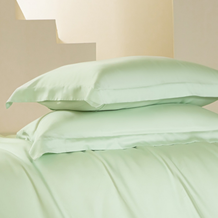 91家纺网 家纺一手货源 找家纺 涵宸 2024新款兰精天丝棉纯色单品-枕套 枕套-柠檬绿