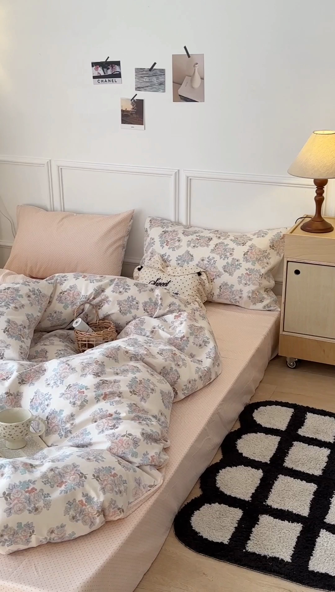 91家纺网 家纺一手货源 找家纺 昔可家纺 2024韩式碎花四件套 复古甜山茶