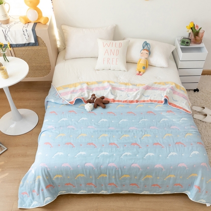 91家纺网 家纺一手货源 找家纺 （总）朴尔家纺-毛巾被 2024年新款卡通系全棉六层纱毛巾被-朴尔经典款常年备货