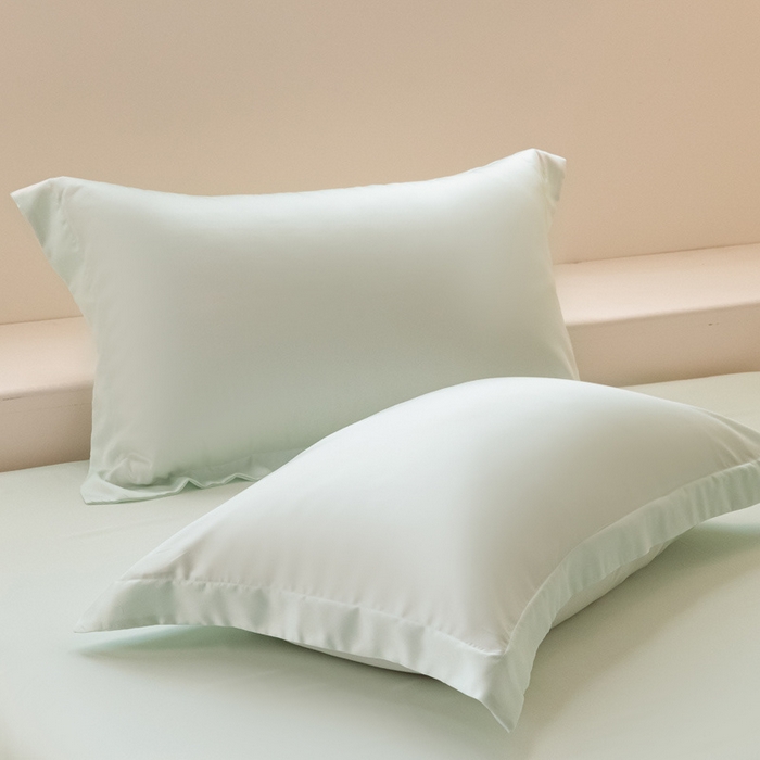 91家纺网 家纺一手货源 找家纺 涵宸 2024新款兰精天丝棉纯色四件套 四件套-空绿