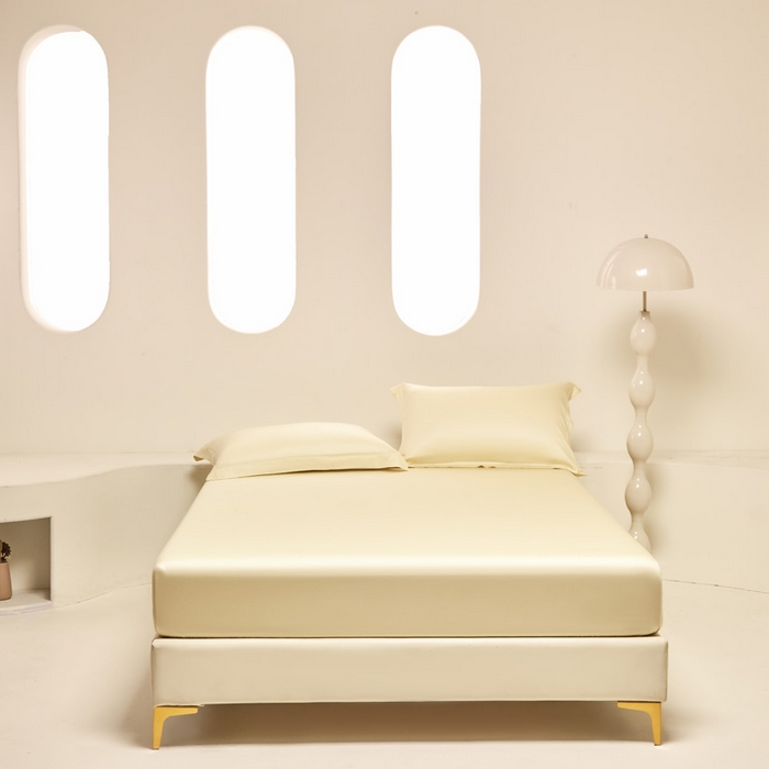 91家纺网 家纺一手货源 找家纺 涵宸 2024新款兰精天丝棉纯色单品-床笠 床笠-雪梨