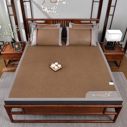 91家纺网 家纺一手货源 找家纺 （总）小牛席业 2024新款加厚款艾草清香养生席系列（全藤席面）凉席藤席冰藤席冰丝席乳胶席凉感豆豆席竹席