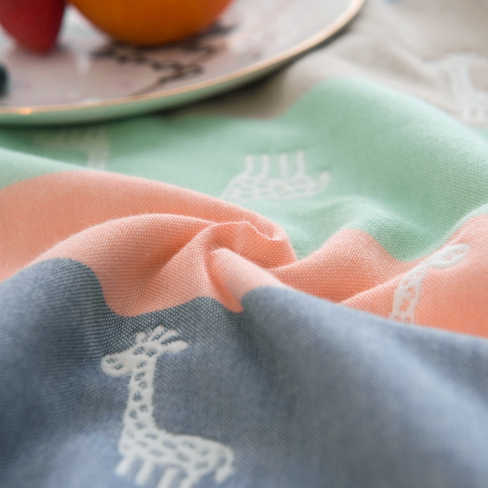 91家纺网 家纺一手货源 找家纺 朴尔2024经典六层纱布全棉毛巾被系列-朴尔经典款常年备货 长颈鹿