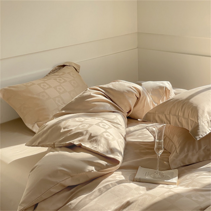 91家纺网 家纺一手货源 找家纺 涵宸 2024新款全棉大提花系列四件套 欧若拉-金