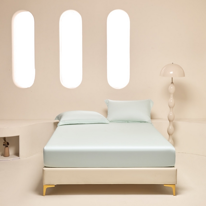 91家纺网 家纺一手货源 找家纺 涵宸 2024新款兰精天丝棉纯色单品-床笠 床笠-空绿