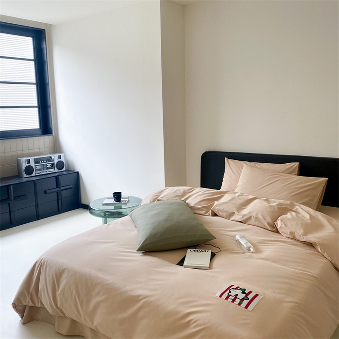 91家纺网 家纺一手货源 找家纺 三味舒屋 2024新款设计师款大织标全棉水洗棉套件 瑞秋