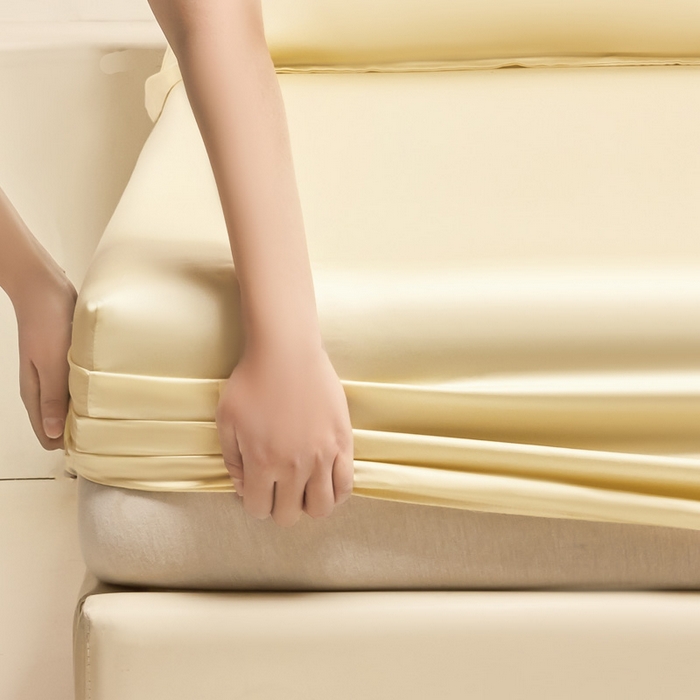 91家纺网 家纺一手货源 找家纺 涵宸 2024新款兰精天丝棉纯色单品-床笠 床笠-雪梨