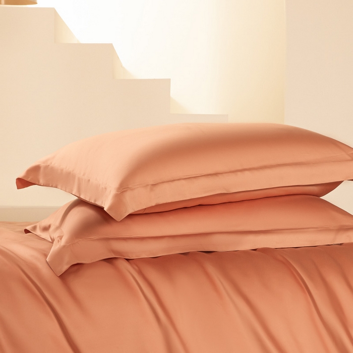 91家纺网 家纺一手货源 找家纺 涵宸 2024新款兰精天丝棉纯色单品-枕套 枕套-焦糖