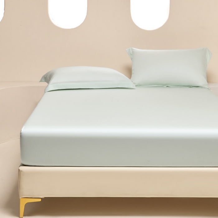 91家纺网 家纺一手货源 找家纺 涵宸 2024新款兰精天丝棉纯色单品-床笠 床笠-空绿