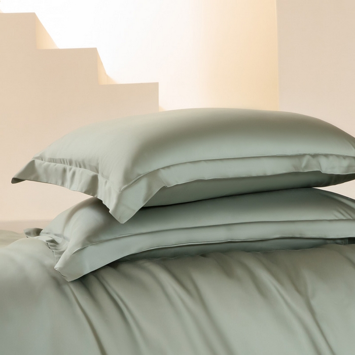 91家纺网 家纺一手货源 找家纺 涵宸 2024新款兰精天丝棉纯色单品-枕套 枕套-赛琳绿