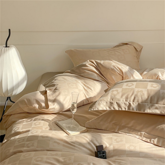 91家纺网 家纺一手货源 找家纺 涵宸 2024新款全棉大提花系列四件套 欧若拉-金