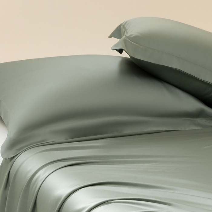 91家纺网 家纺一手货源 找家纺 涵宸 2024新款兰精天丝棉纯色单品-枕套 枕套-赛琳绿