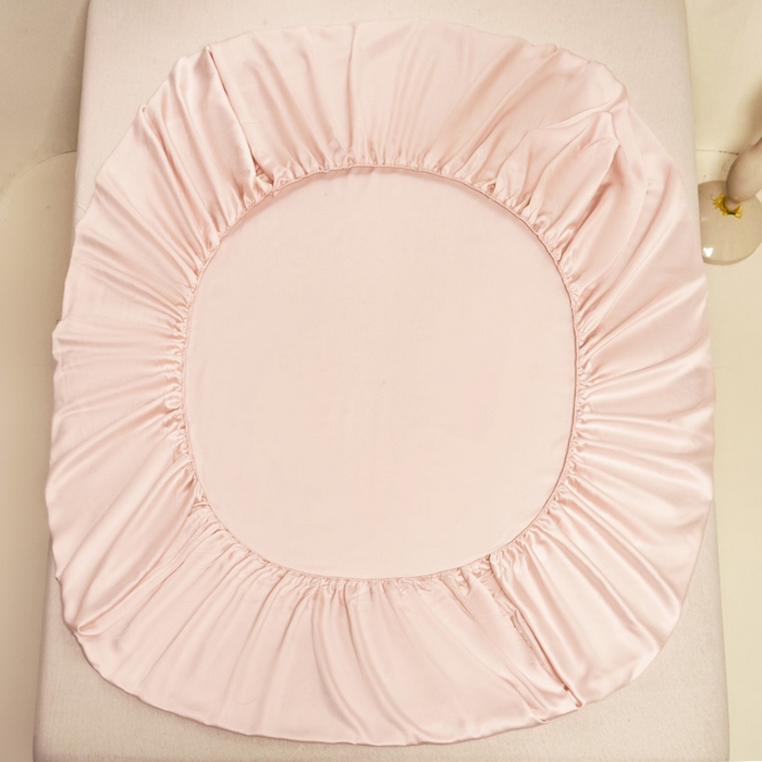 91家纺网 家纺一手货源 找家纺 涵宸 2024新款兰精天丝棉纯色单品-床笠 床笠-肉桂粉