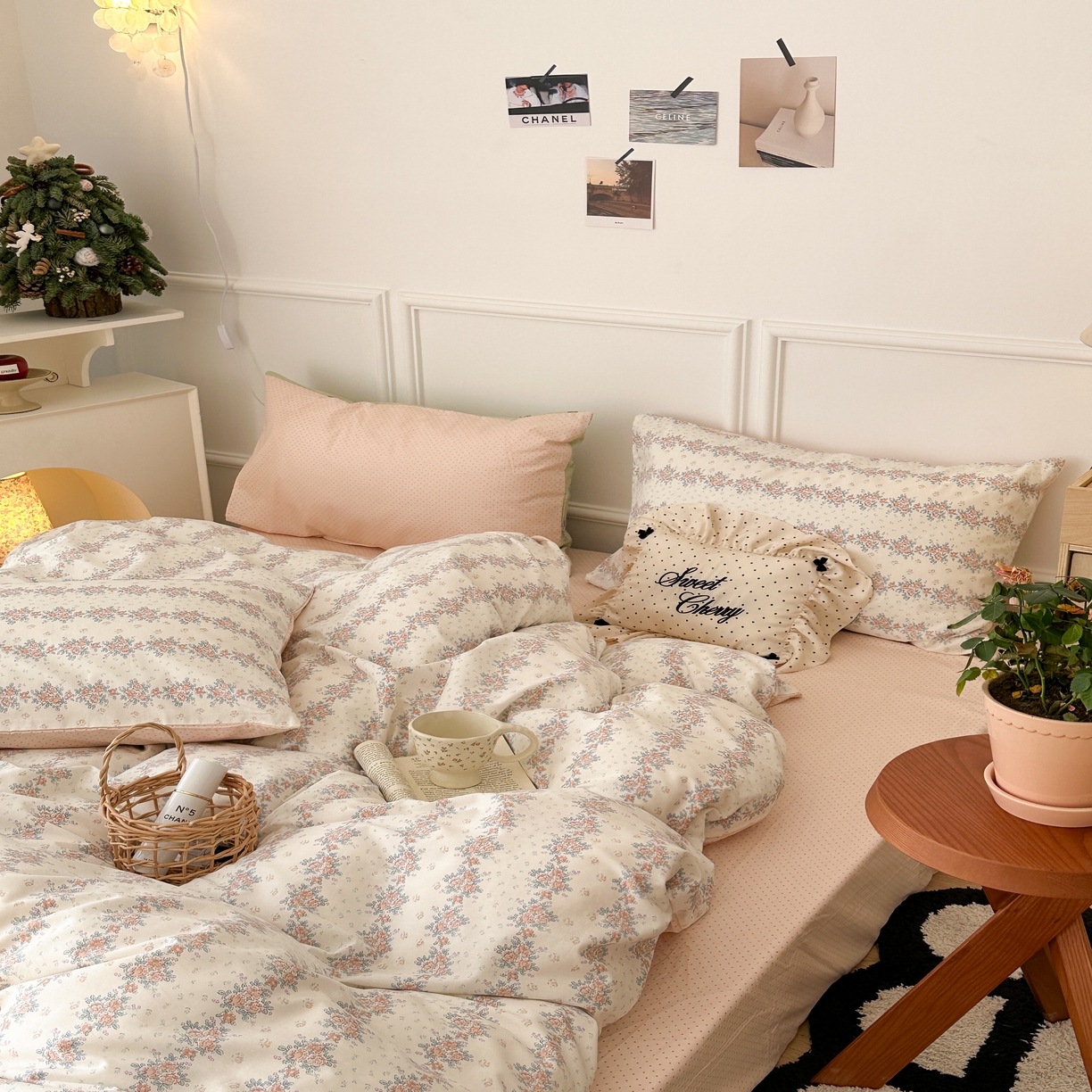 91家纺网 家纺一手货源 找家纺 昔可家纺 2024韩式碎花四件套 蜜语