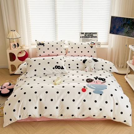 91家纺网 家纺一手货源 找家纺 （总）曼町2024新款毛巾绣全棉四件套