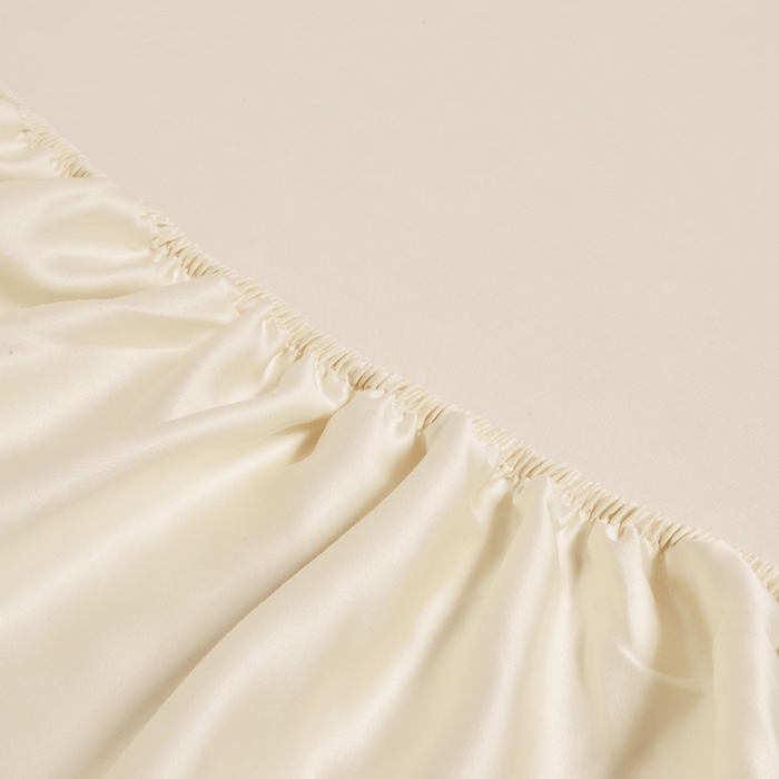 91家纺网 家纺一手货源 找家纺 涵宸 2024新款兰精天丝棉纯色单品-床笠 床笠-象牙白