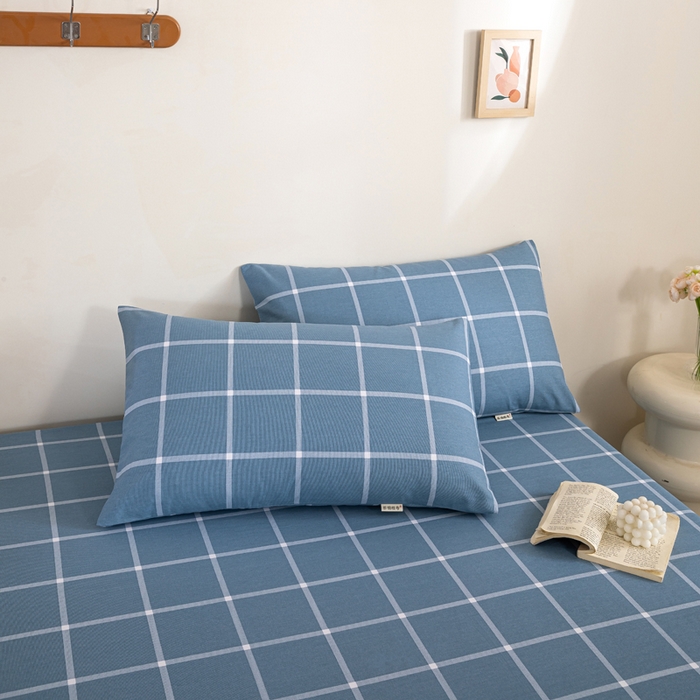 91家纺网 家纺一手货源 找家纺 九沐良品 新款全棉无印老粗布单品床单+三件套 柏拉图兰