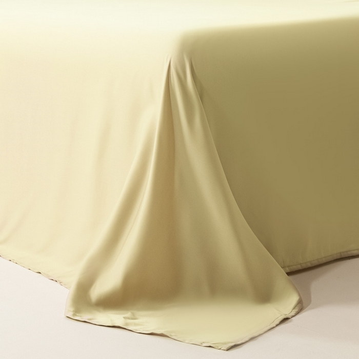 91家纺网 家纺一手货源 找家纺 涵宸 2024新款兰精天丝棉纯色单品-床单 床单-芥末绿