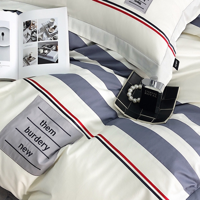 91家纺网 家纺一手货源 找家纺 卡姿家纺 2024春夏轻奢刺绣系列四件套— 汤姆 汤姆白