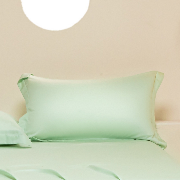 91家纺网 家纺一手货源 找家纺 涵宸 2024新款兰精天丝棉纯色单品-枕套 枕套-柠檬绿