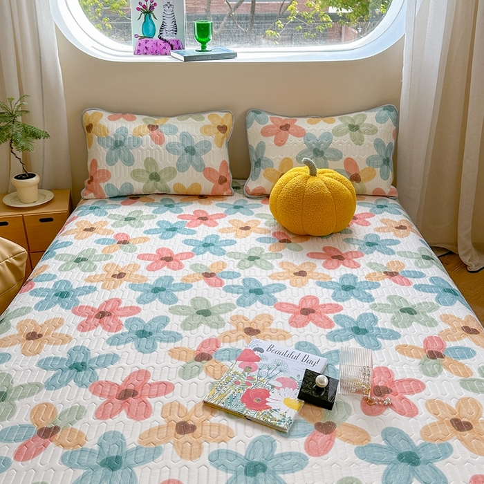 91家纺网 家纺一手货源 找家纺 慕尚家纺 2025新款ms乳胶圆网花色乳胶凉席 凝瑕