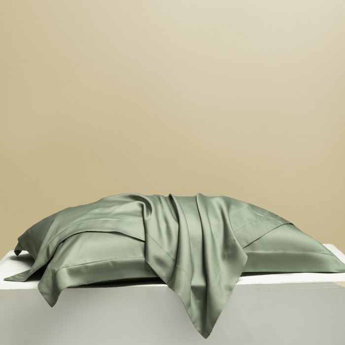 91家纺网 家纺一手货源 找家纺 涵宸 2024新款兰精天丝棉纯色单品-枕套 枕套-赛琳绿