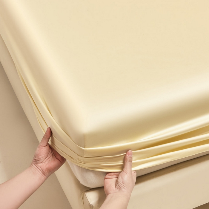 91家纺网 家纺一手货源 找家纺 涵宸 2024新款兰精天丝棉纯色单品-床笠 床笠-雪梨