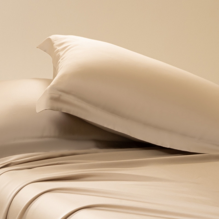 91家纺网 家纺一手货源 找家纺 涵宸 2024新款兰精天丝棉纯色单品-枕套 枕套-奶茶杏