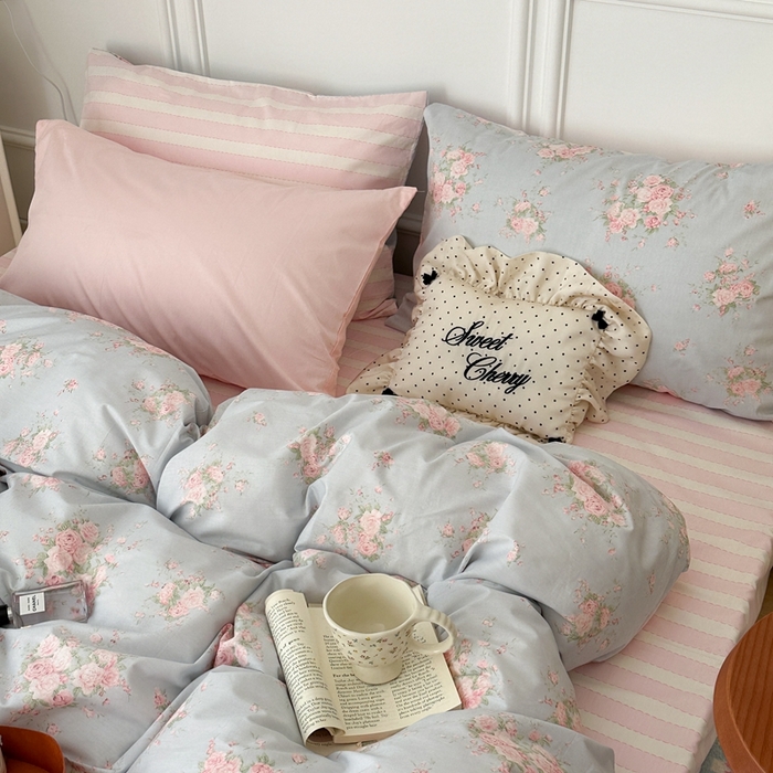 91家纺网 家纺一手货源 找家纺 （总）昔可家纺 2024韩式碎花四件套