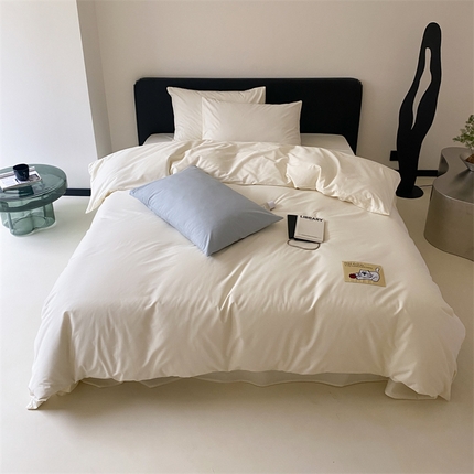 三味舒屋 2024新款设计师款大织标全棉水洗棉套件 艾米白