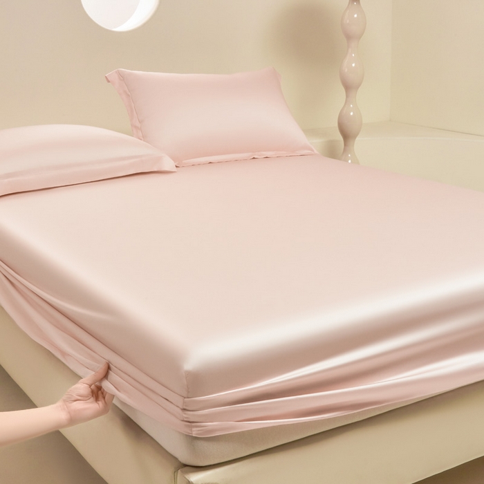 91家纺网 家纺一手货源 找家纺 涵宸 2024新款兰精天丝棉纯色单品-床笠 床笠-肉桂粉