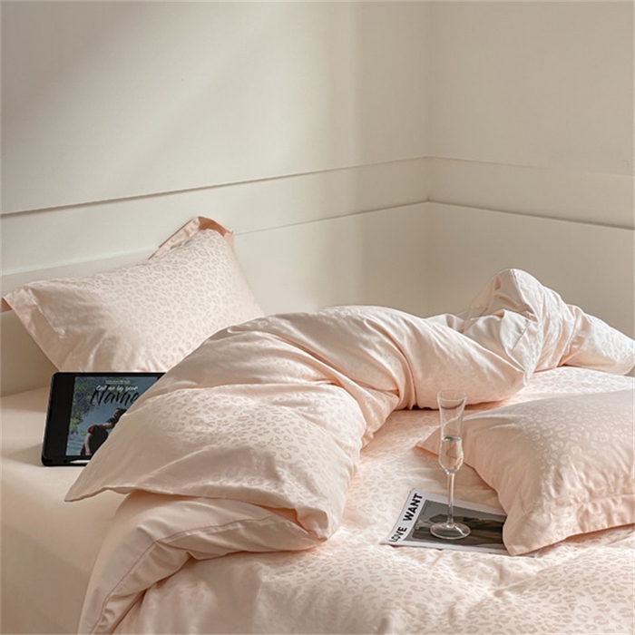 91家纺网 家纺一手货源 找家纺 涵宸 2024新款全棉大提花系列四件套 繁花之城-杏