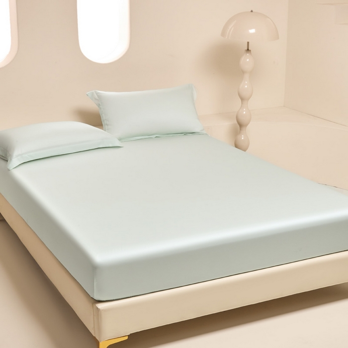 91家纺网 家纺一手货源 找家纺 涵宸 2024新款兰精天丝棉纯色单品-床笠 床笠-空绿