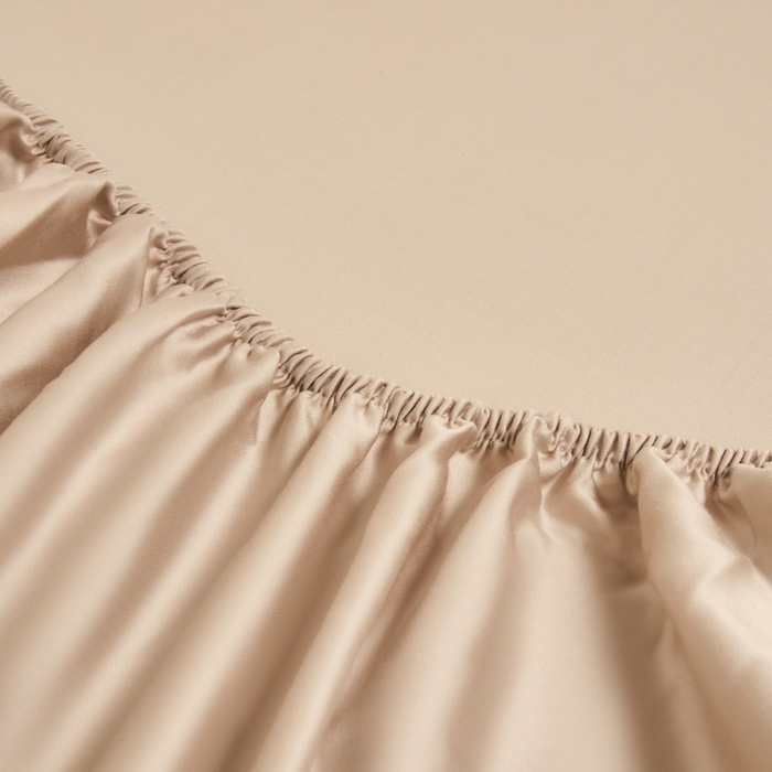 91家纺网 家纺一手货源 找家纺 涵宸 2024新款兰精天丝棉纯色单品-床笠 床笠-奶茶杏